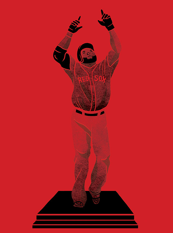 Statue of Boston Red Sox player David Ortiz